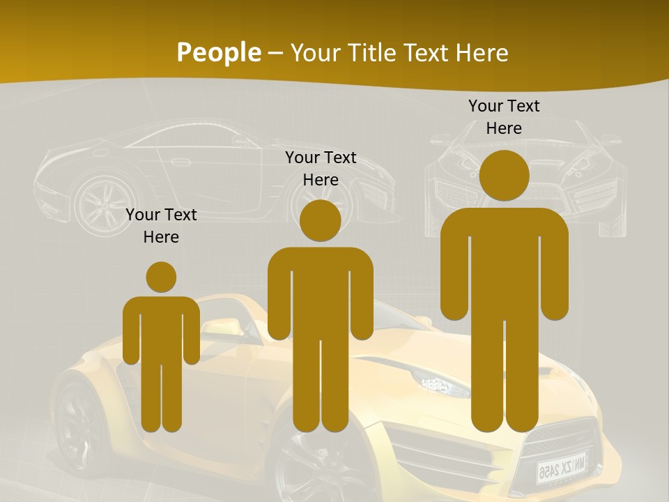 Sports Car Vehicle Electric Car PowerPoint Template