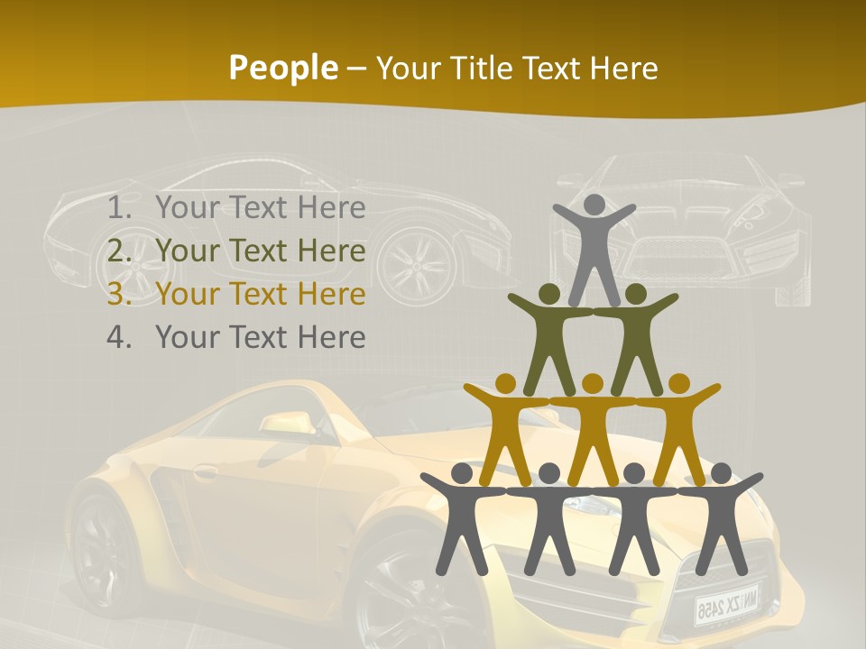 Sports Car Vehicle Electric Car PowerPoint Template