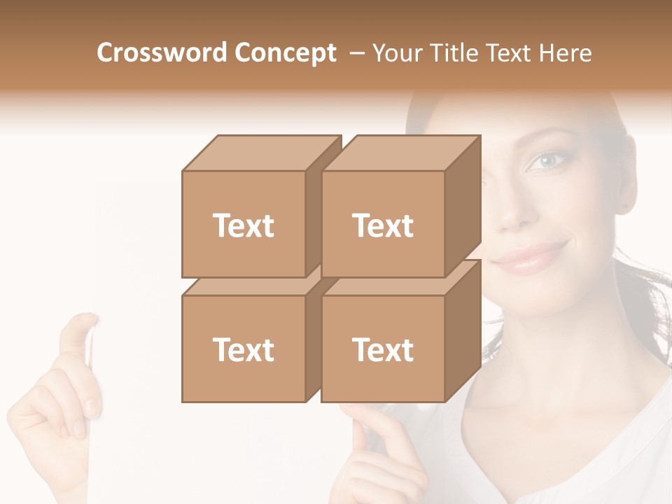 Signboard Cutout Businesspeople PowerPoint Template