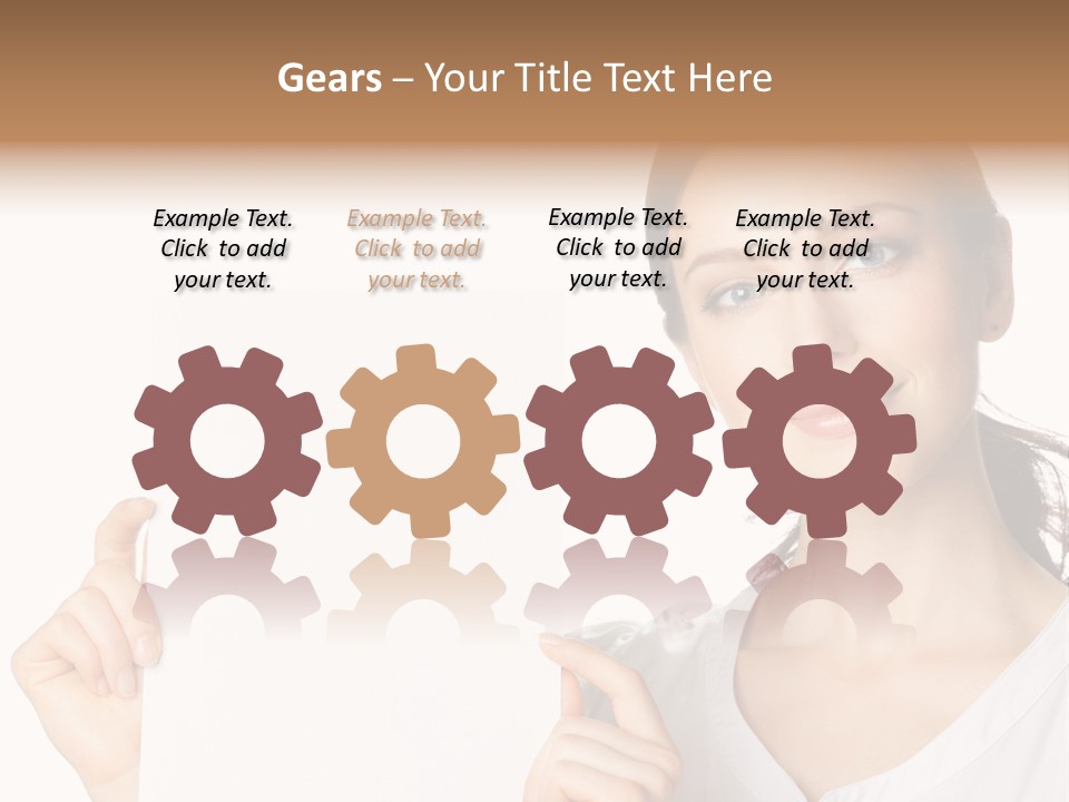 Signboard Cutout Businesspeople PowerPoint Template