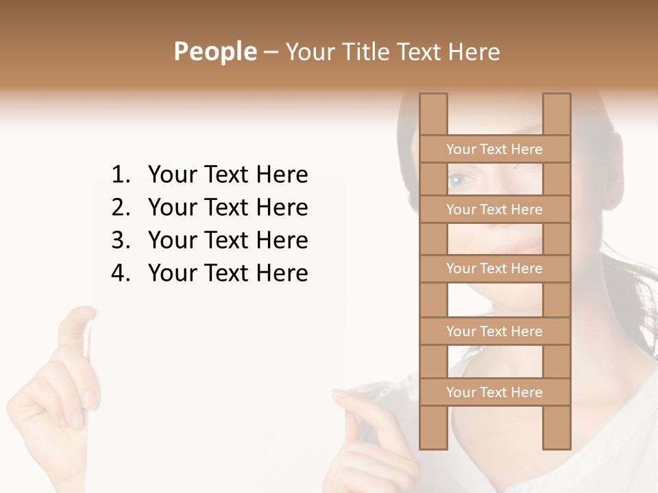 Signboard Cutout Businesspeople PowerPoint Template