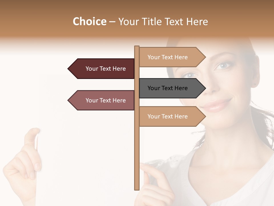 Signboard Cutout Businesspeople PowerPoint Template