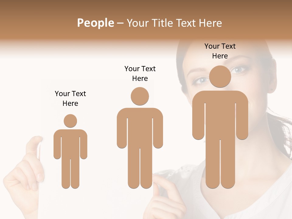 Signboard Cutout Businesspeople PowerPoint Template