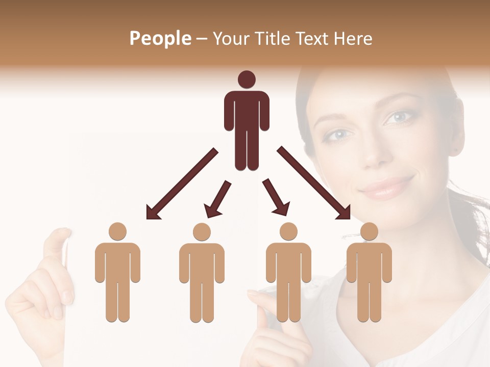 Signboard Cutout Businesspeople PowerPoint Template