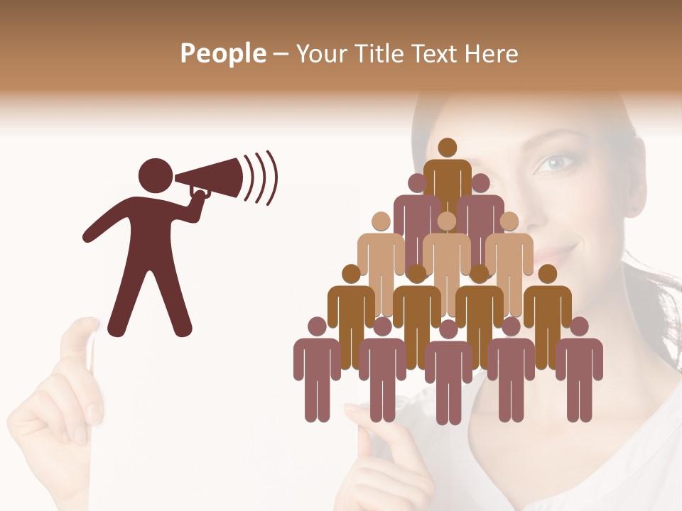 Signboard Cutout Businesspeople PowerPoint Template