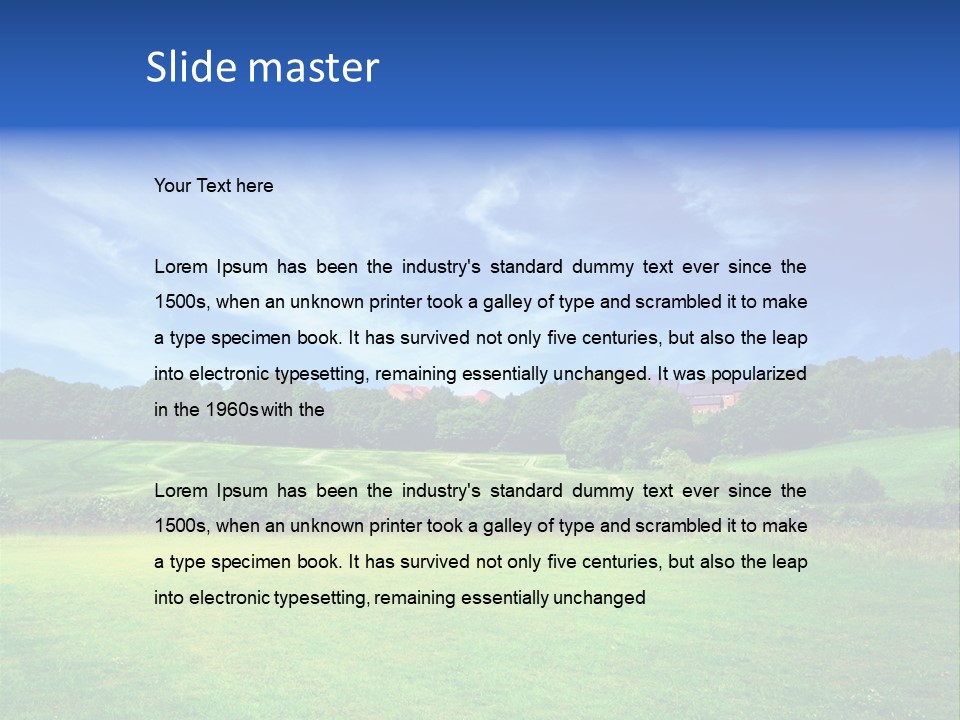 Plain Wood Grassland PowerPoint Template