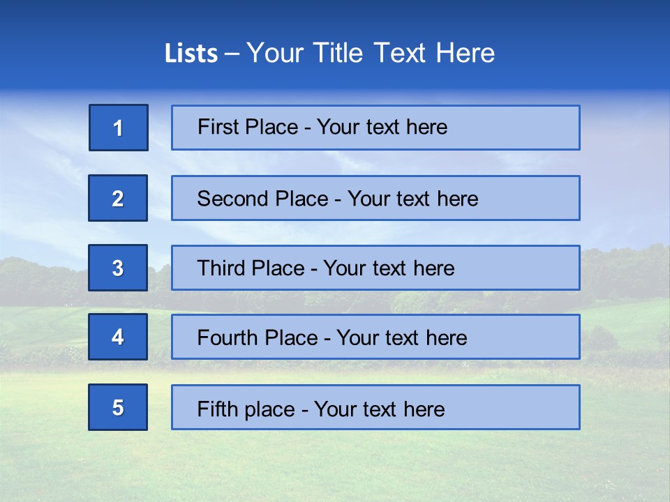 Plain Wood Grassland PowerPoint Template