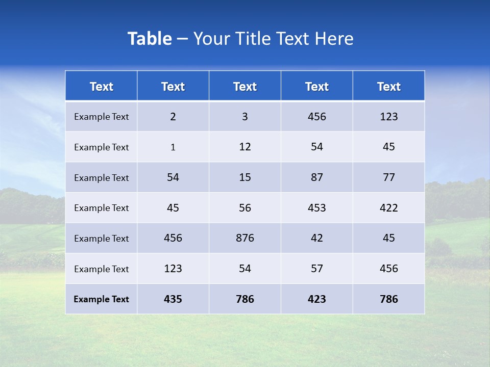 Plain Wood Grassland PowerPoint Template