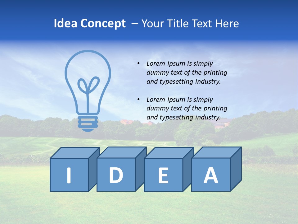 Plain Wood Grassland PowerPoint Template