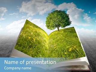 Meadow Page Nature PowerPoint Template