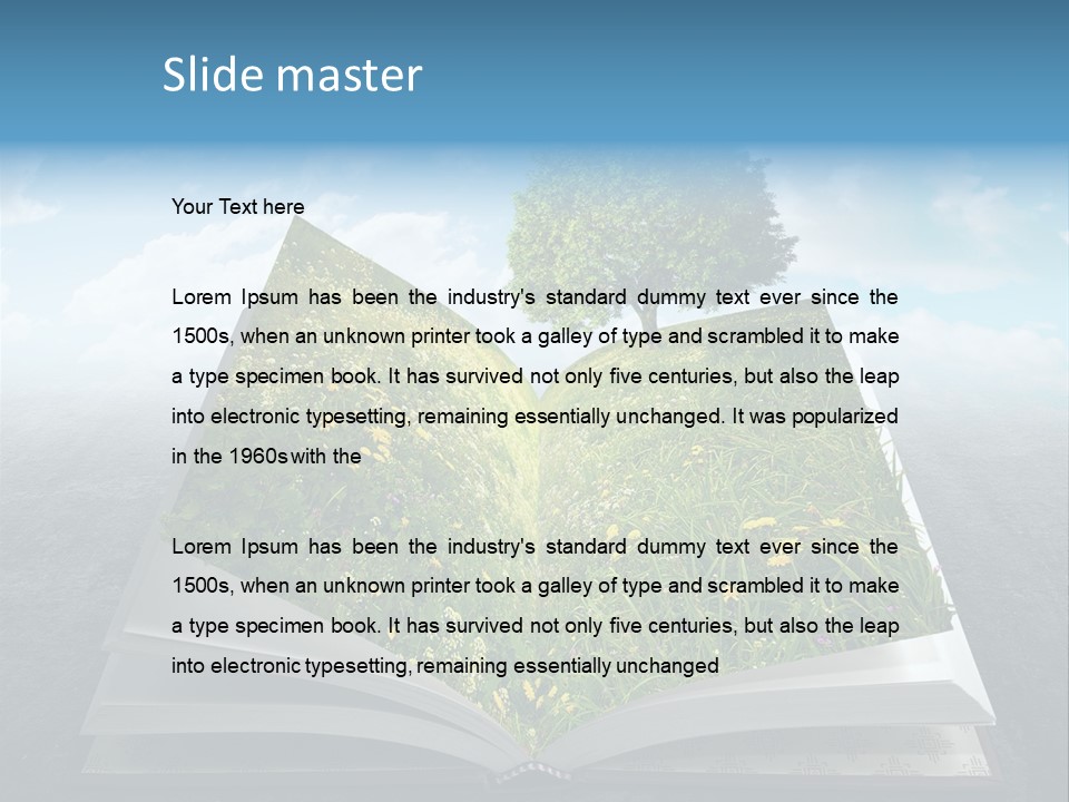 Meadow Page Nature PowerPoint Template