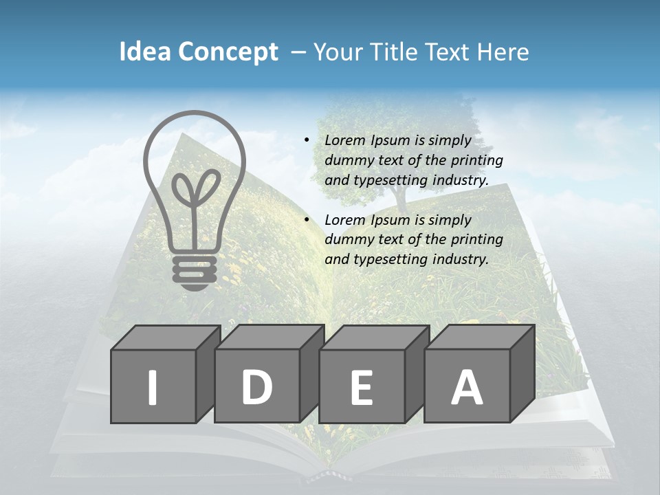 Meadow Page Nature PowerPoint Template