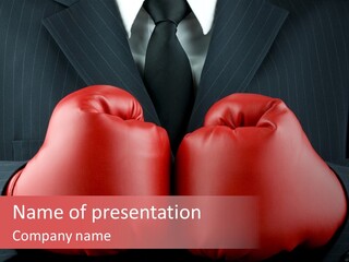 Suit Aggression Male PowerPoint Template