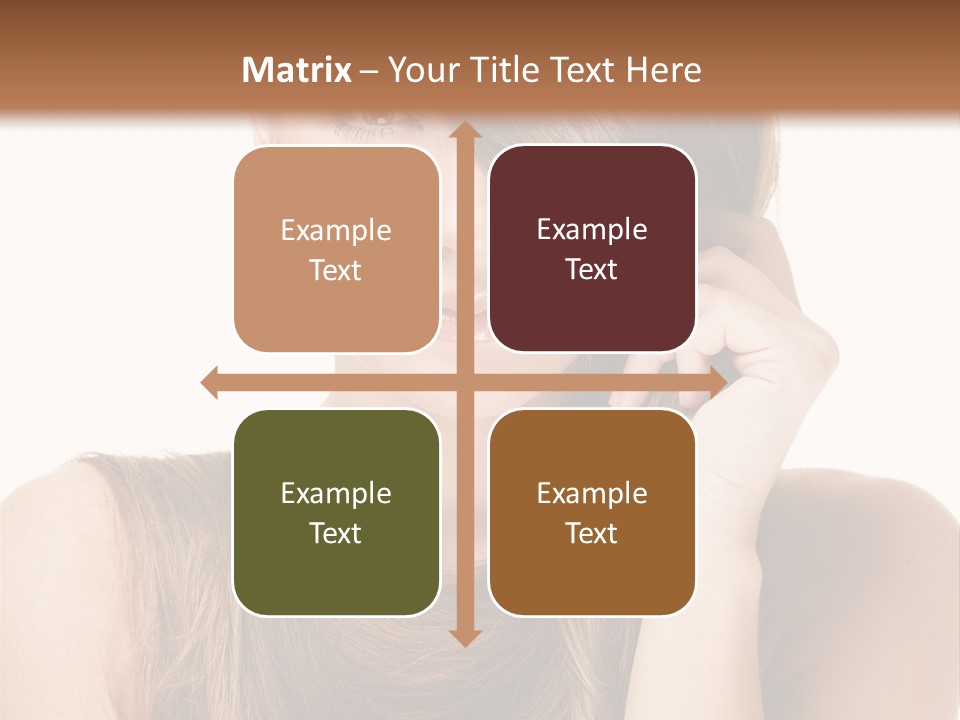 Eyes Female Hairstyle PowerPoint Template