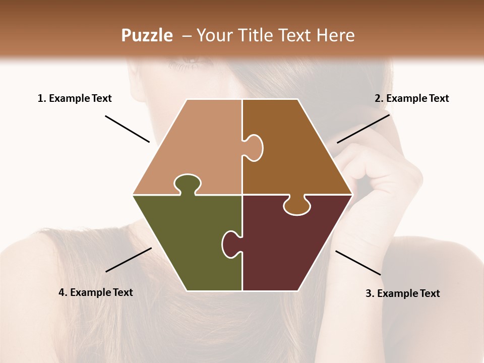 Eyes Female Hairstyle PowerPoint Template