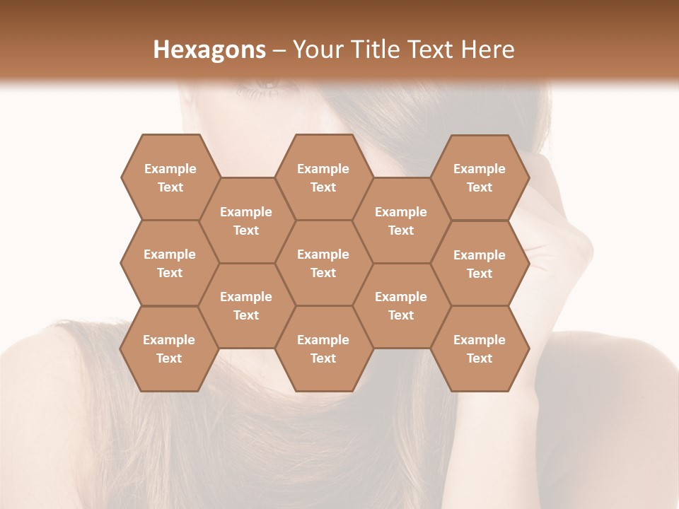 Eyes Female Hairstyle PowerPoint Template