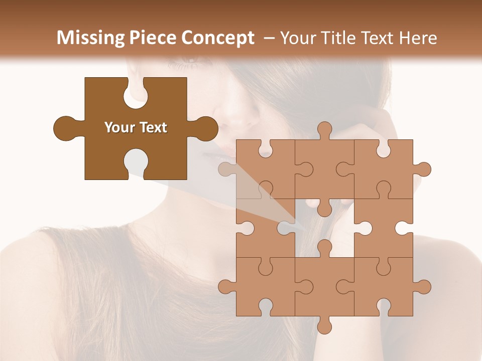 Eyes Female Hairstyle PowerPoint Template