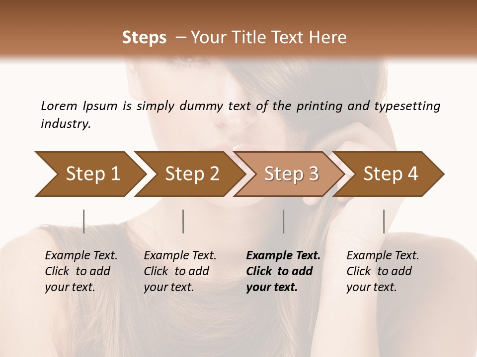 Eyes Female Hairstyle PowerPoint Template