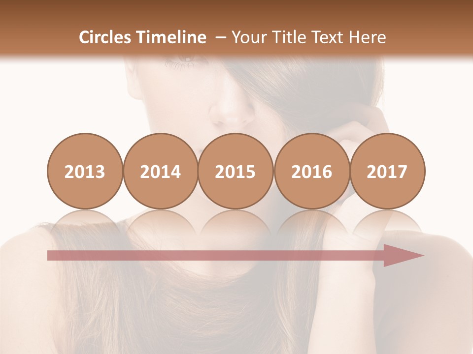 Eyes Female Hairstyle PowerPoint Template