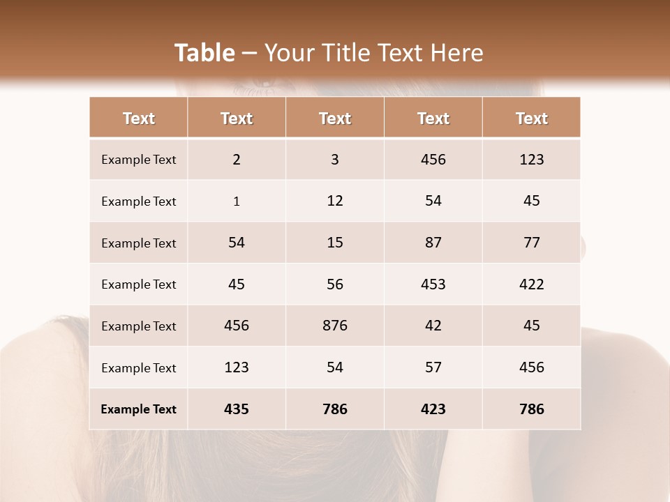 Eyes Female Hairstyle PowerPoint Template