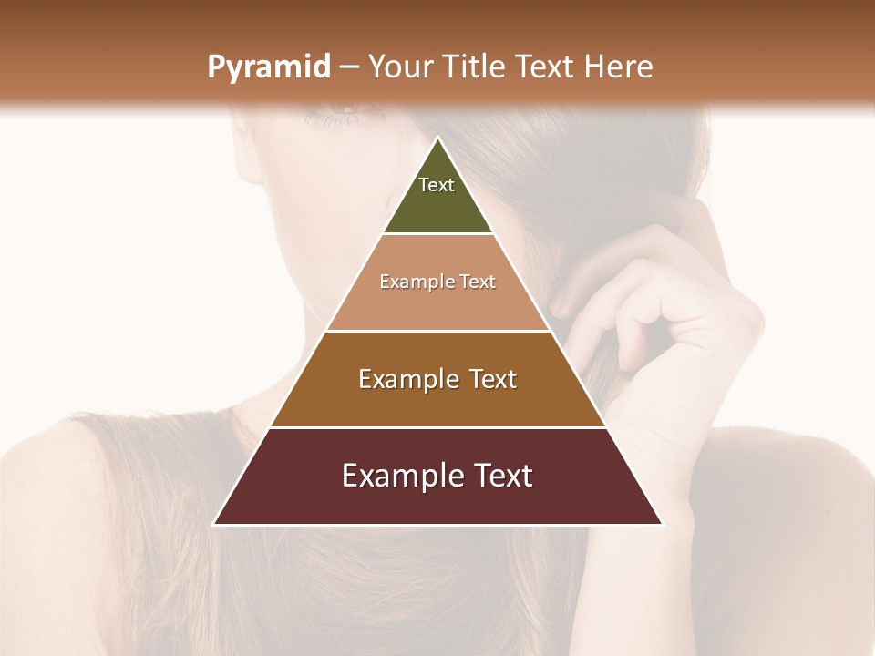 Eyes Female Hairstyle PowerPoint Template