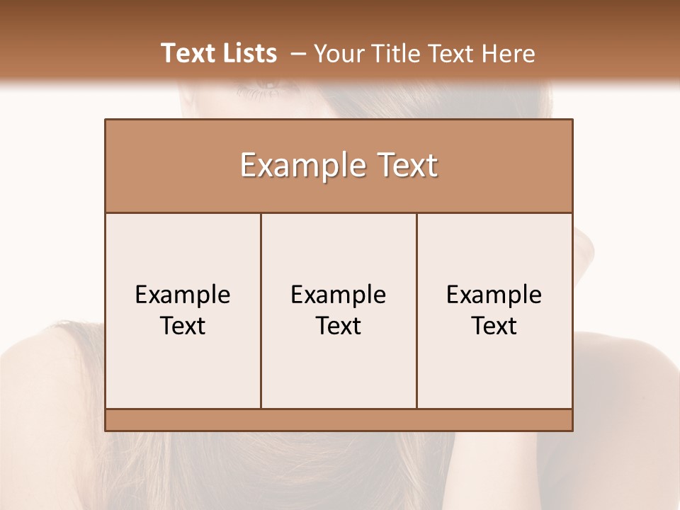 Eyes Female Hairstyle PowerPoint Template