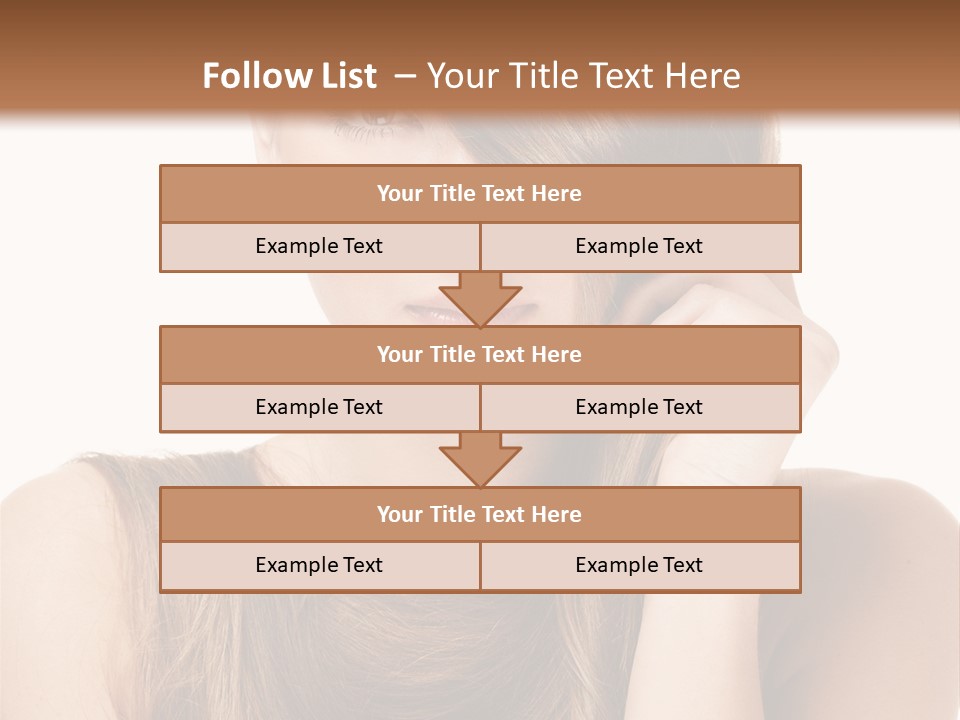 Eyes Female Hairstyle PowerPoint Template