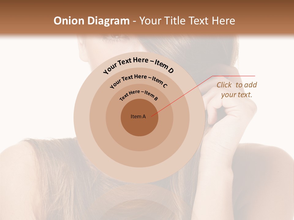 Eyes Female Hairstyle PowerPoint Template