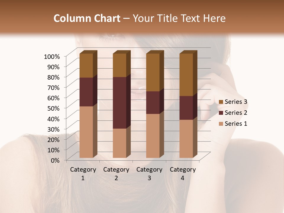 Eyes Female Hairstyle PowerPoint Template