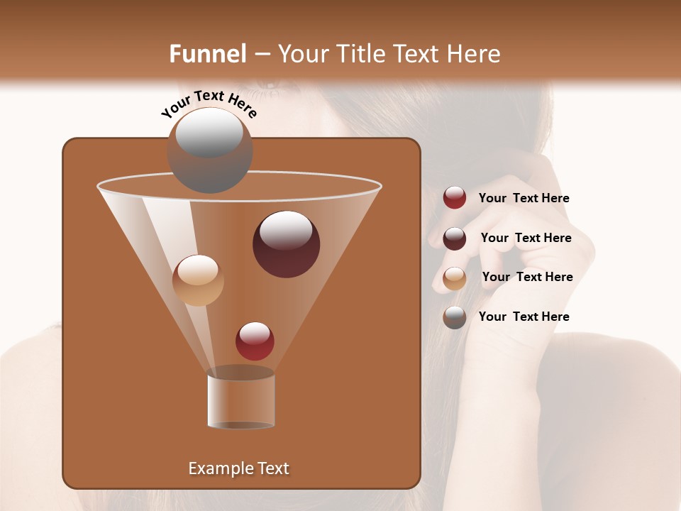 Eyes Female Hairstyle PowerPoint Template