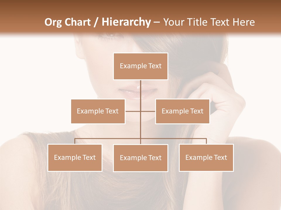 Eyes Female Hairstyle PowerPoint Template