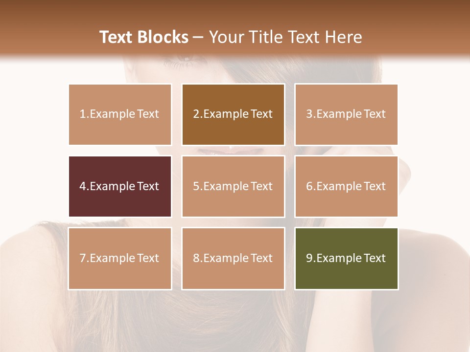 Eyes Female Hairstyle PowerPoint Template