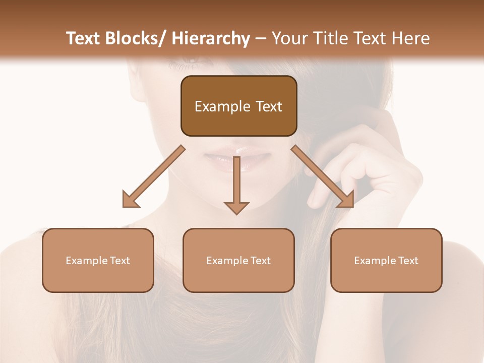 Eyes Female Hairstyle PowerPoint Template