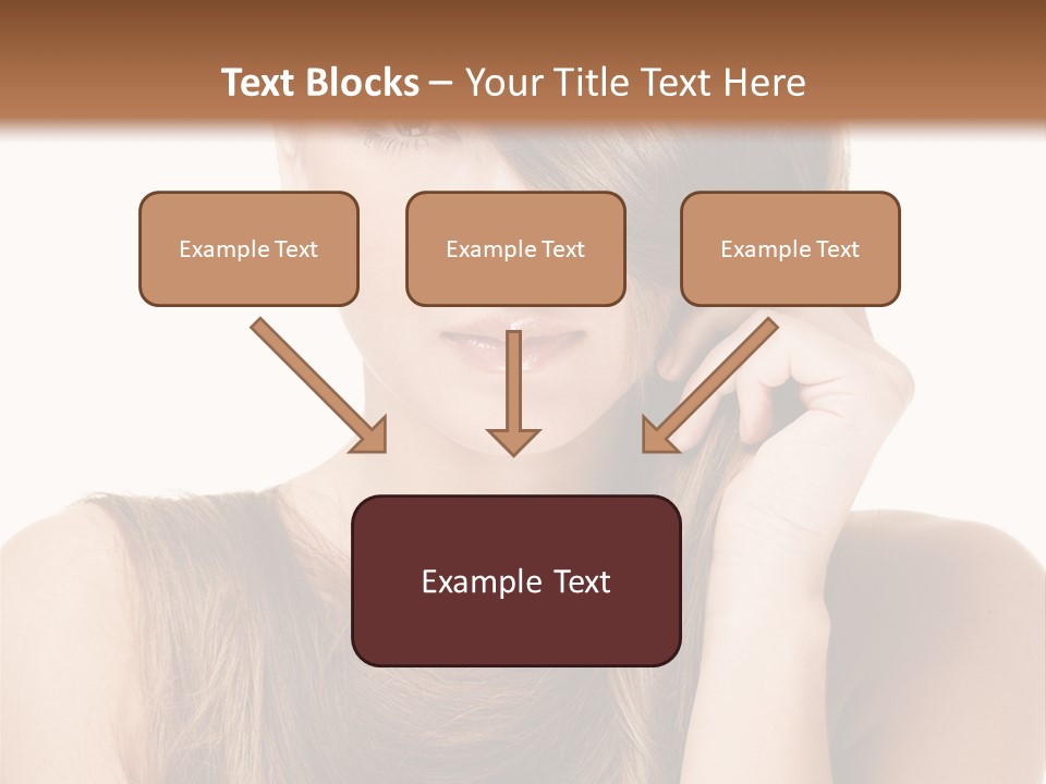 Eyes Female Hairstyle PowerPoint Template