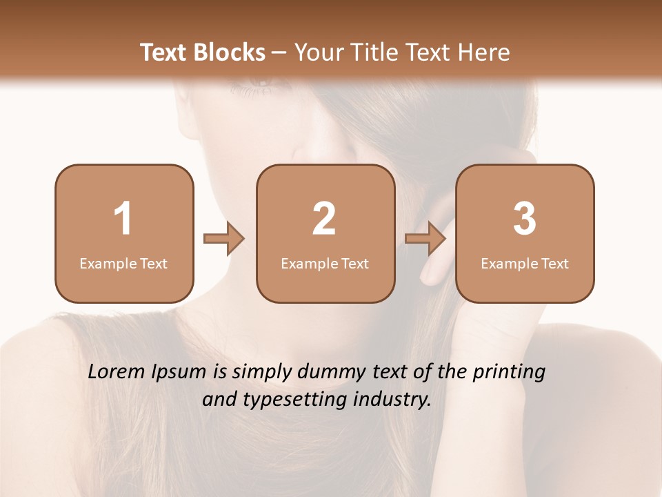 Eyes Female Hairstyle PowerPoint Template