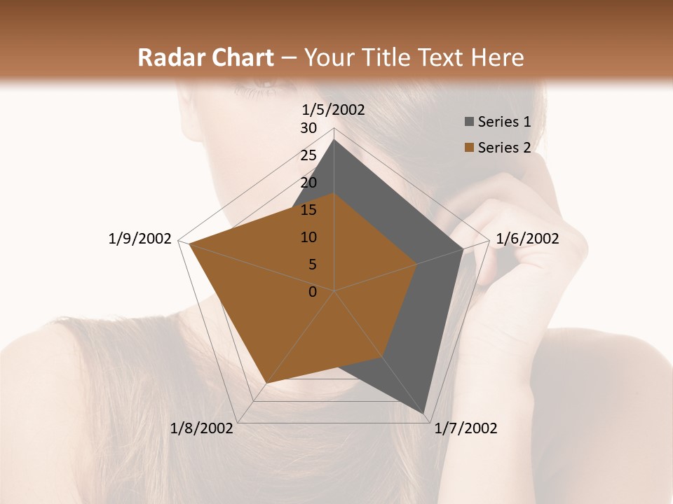 Eyes Female Hairstyle PowerPoint Template