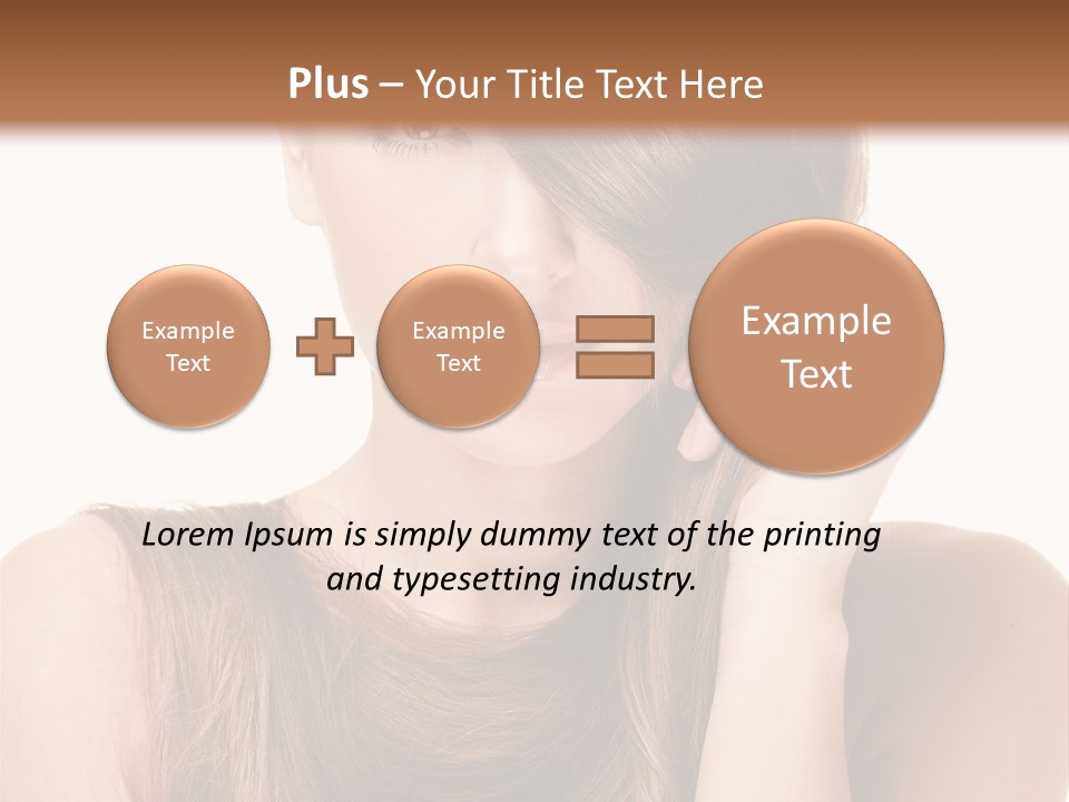 Eyes Female Hairstyle PowerPoint Template