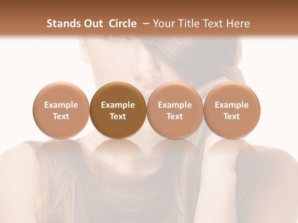 Eyes Female Hairstyle PowerPoint Template