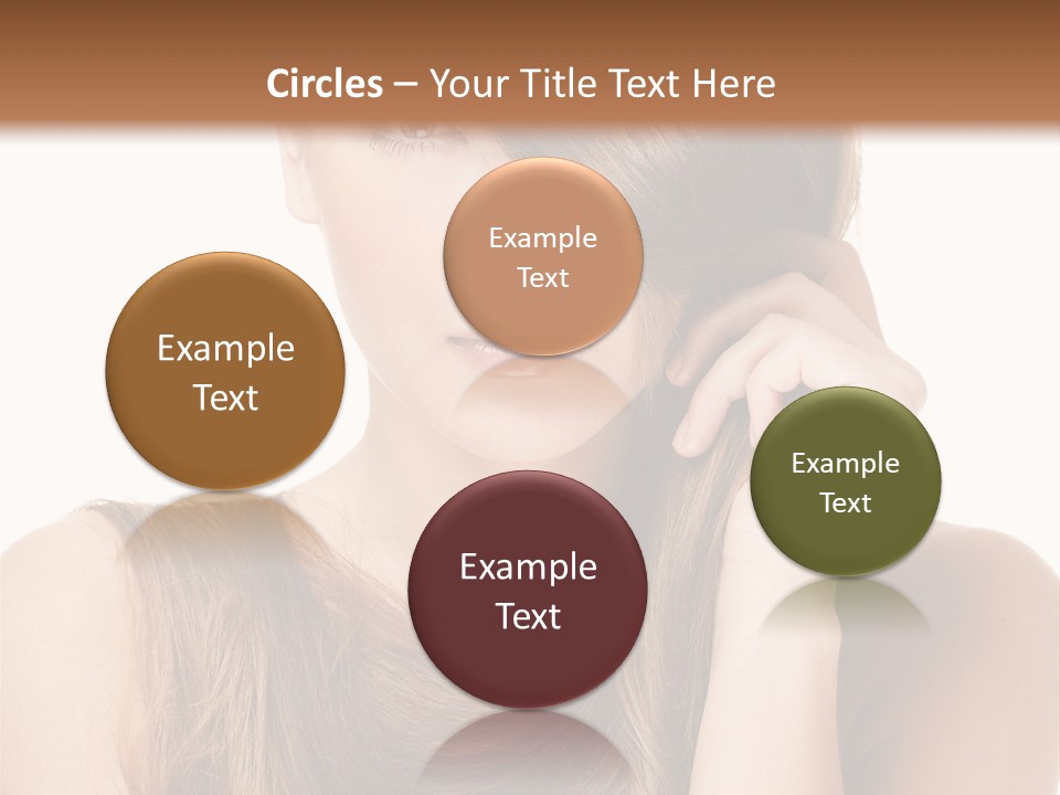 Eyes Female Hairstyle PowerPoint Template