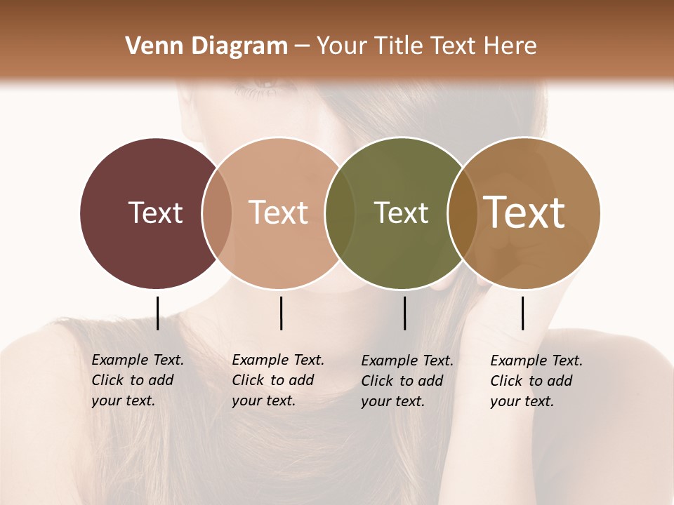 Eyes Female Hairstyle PowerPoint Template