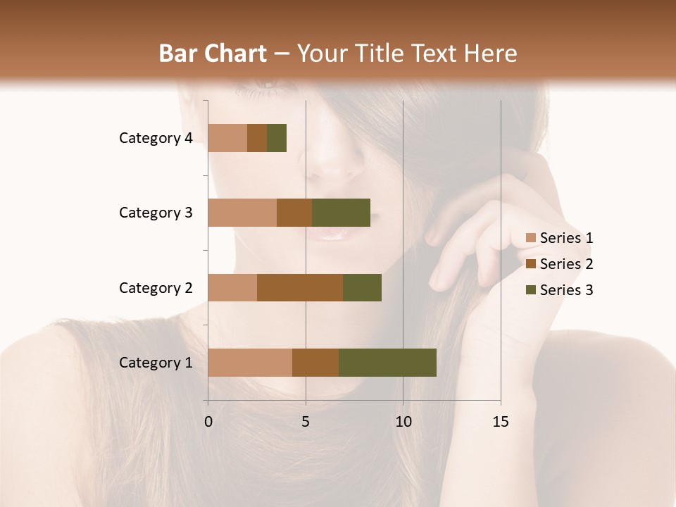 Eyes Female Hairstyle PowerPoint Template