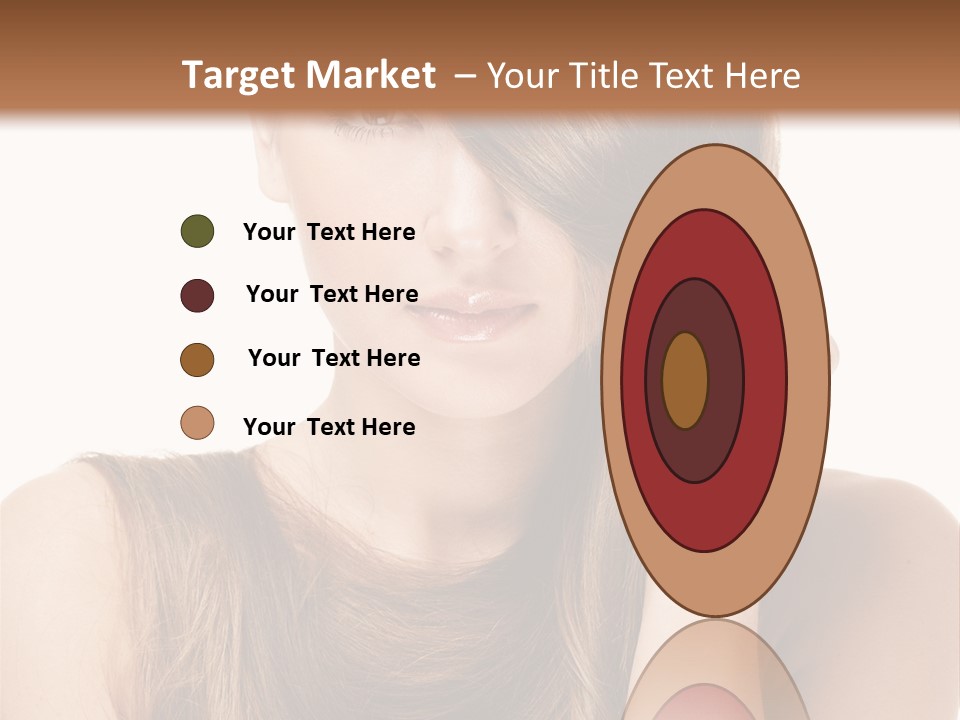 Eyes Female Hairstyle PowerPoint Template