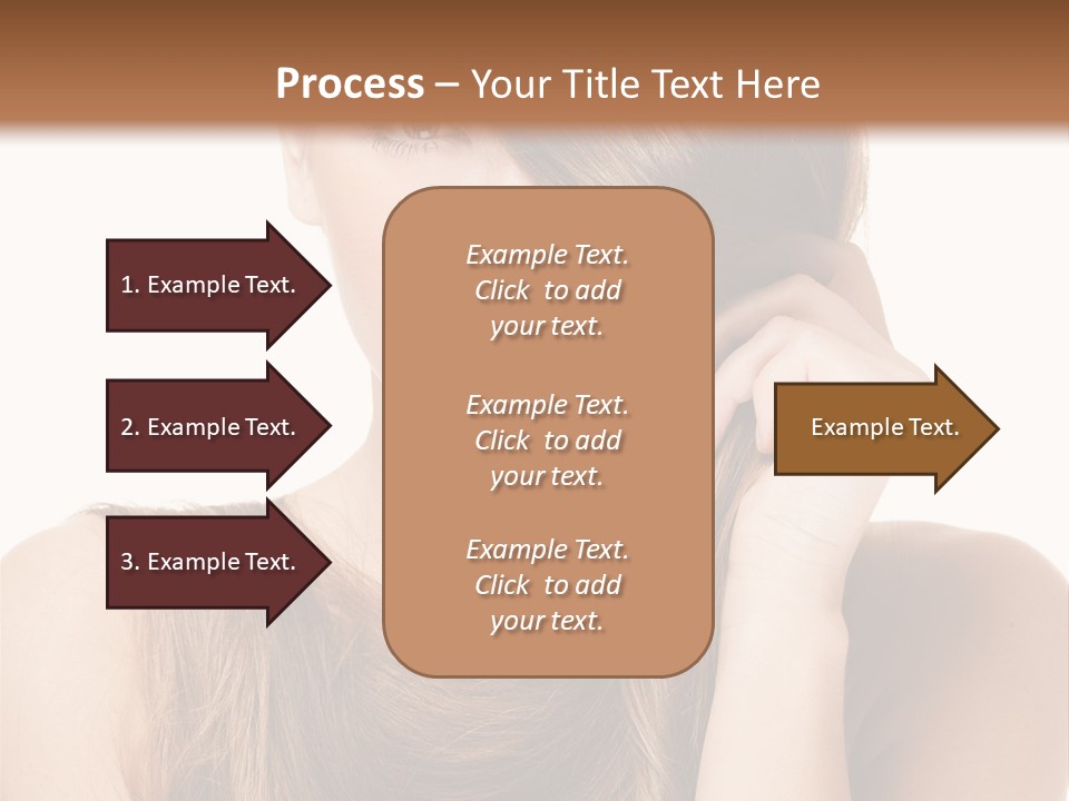 Eyes Female Hairstyle PowerPoint Template