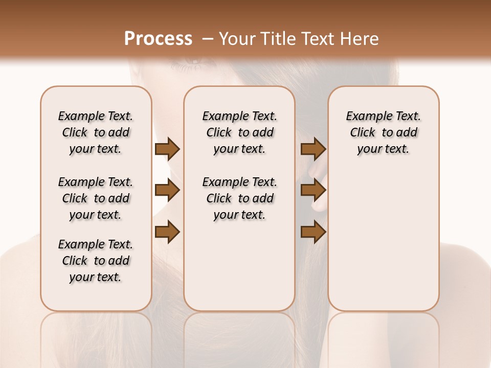 Eyes Female Hairstyle PowerPoint Template