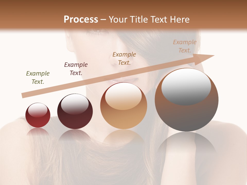 Eyes Female Hairstyle PowerPoint Template