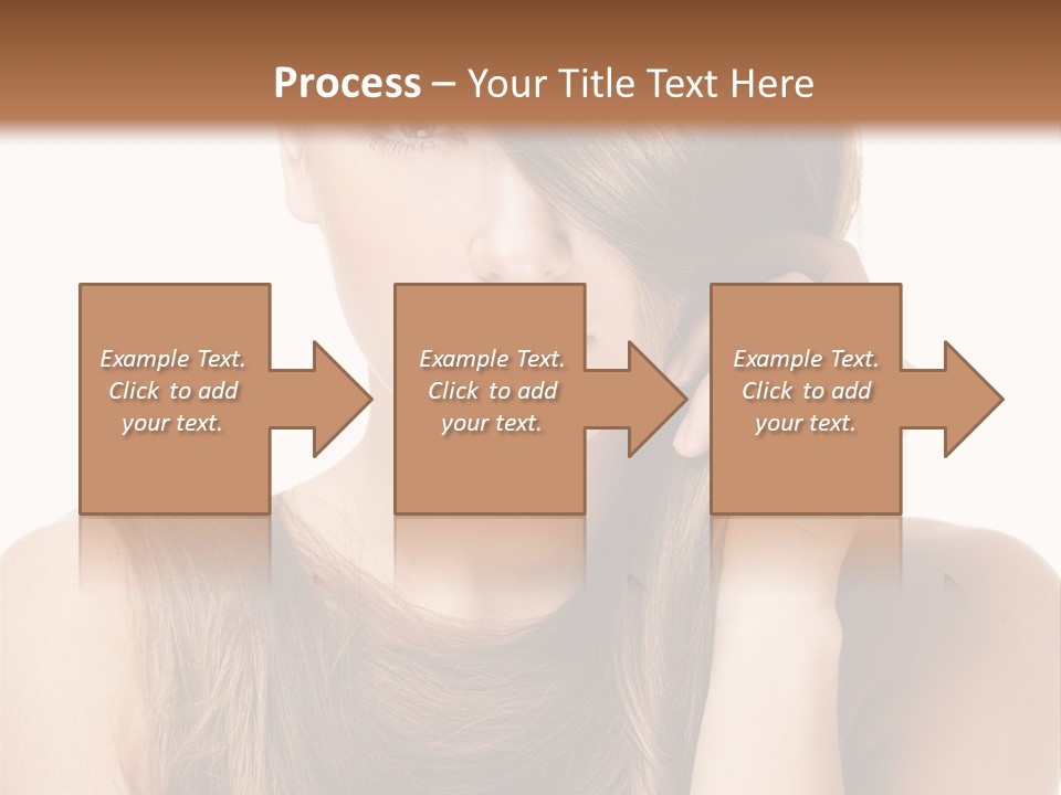 Eyes Female Hairstyle PowerPoint Template