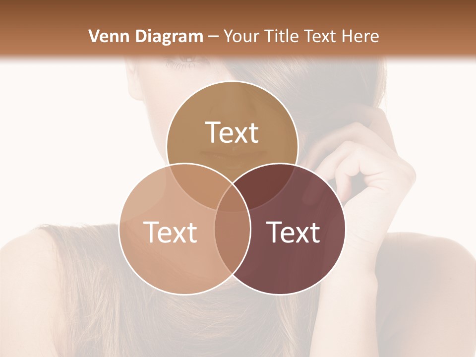 Eyes Female Hairstyle PowerPoint Template