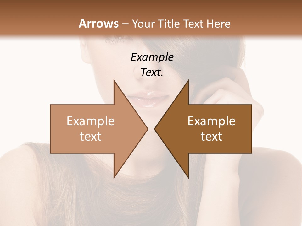 Eyes Female Hairstyle PowerPoint Template