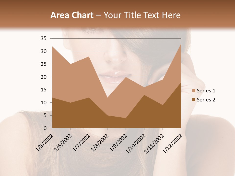 Eyes Female Hairstyle PowerPoint Template