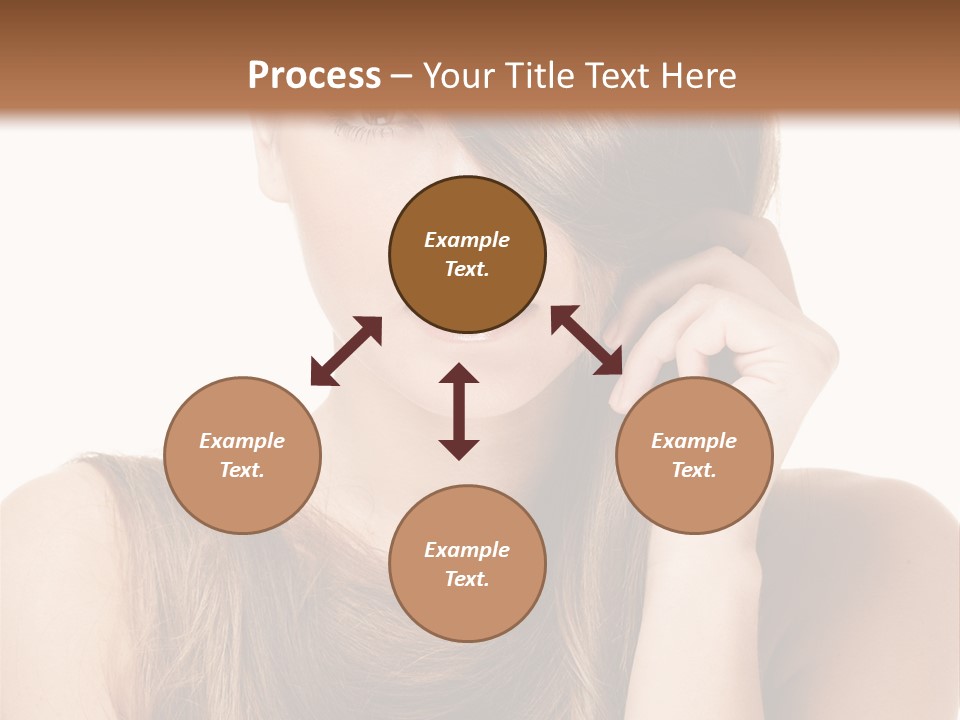 Eyes Female Hairstyle PowerPoint Template